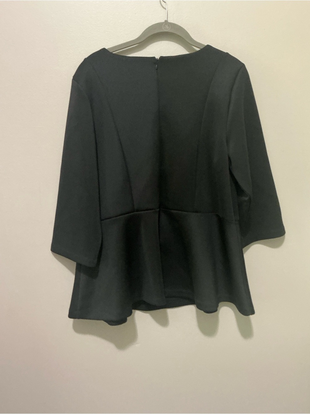 Eloquii Black Peplum Top and Camo Pencil Skirt - Picture 2 of 4